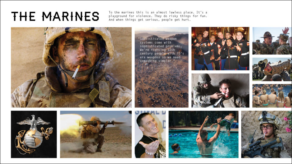 marines in combat and at home