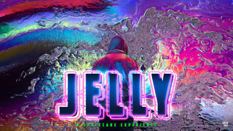 jelly pitch deck back cover man with hoodie Aaron Davis key art